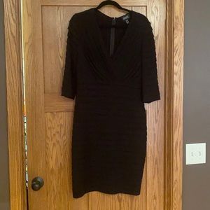 Adriana Papell black dress.